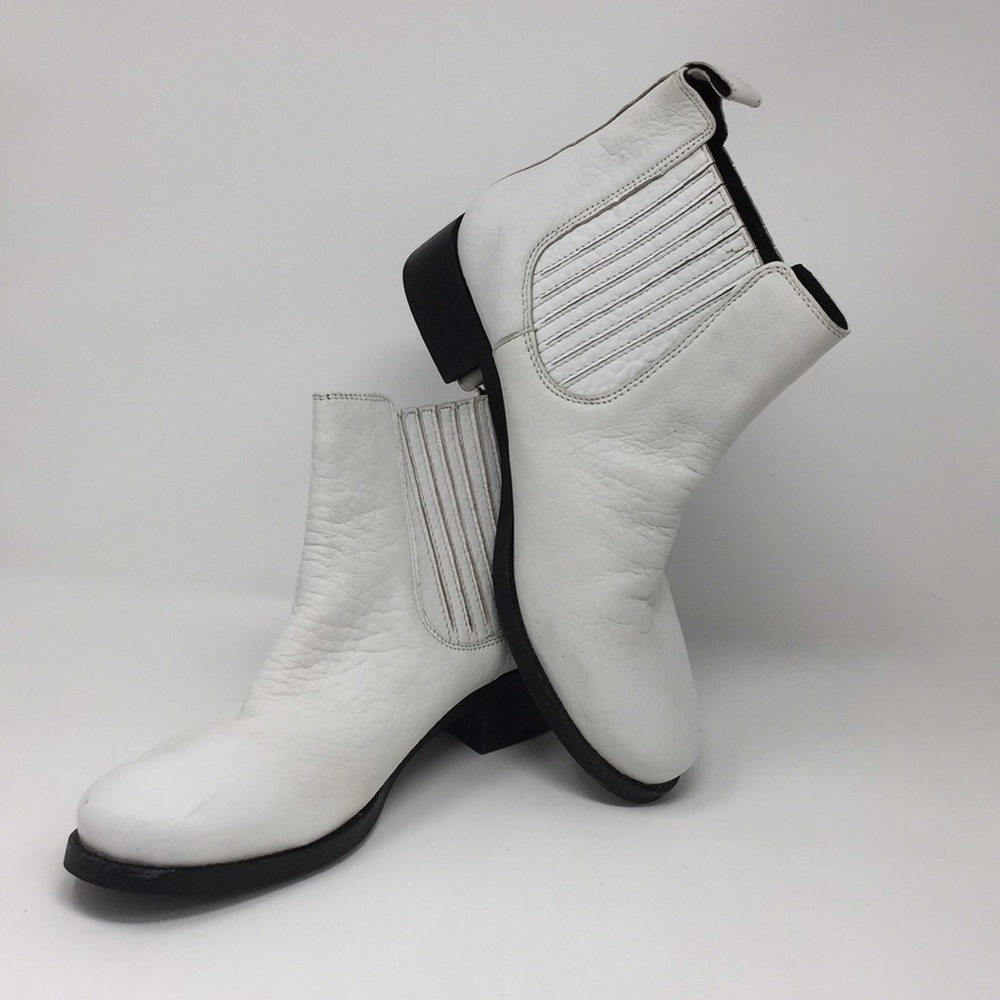 ASOS White Leather Boot 7